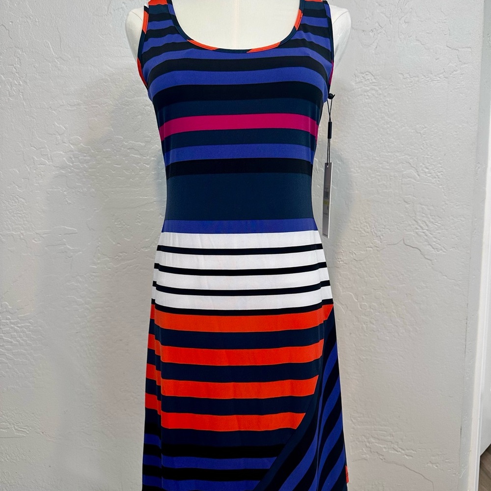 Striped Multicolor Sleeveless Dress